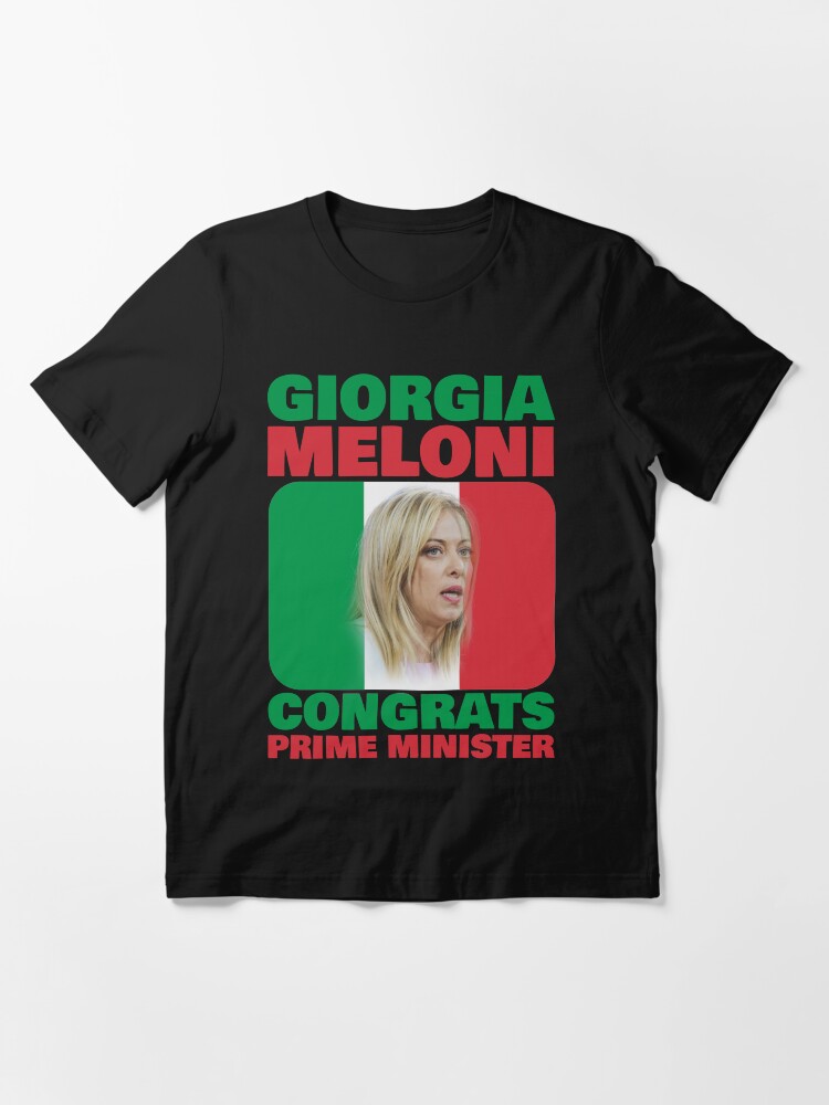 "Congrats Meloni Grazie Italia Italian Prime Minister Fratelly dItalia" Tshirt for Sale