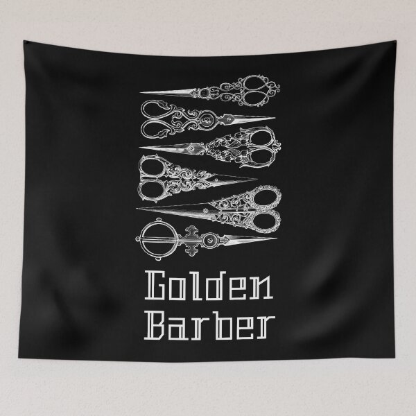 Item preview, 'Golden Barber' Old Victorian Scissors - Artistic Designs for T-shirts, stickers and other accessories designed and sold by Ridiculam Toga.