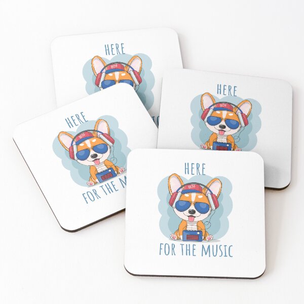 Item preview, Cute Cartoon Dog listening to music designed and sold by SpiritNerd.