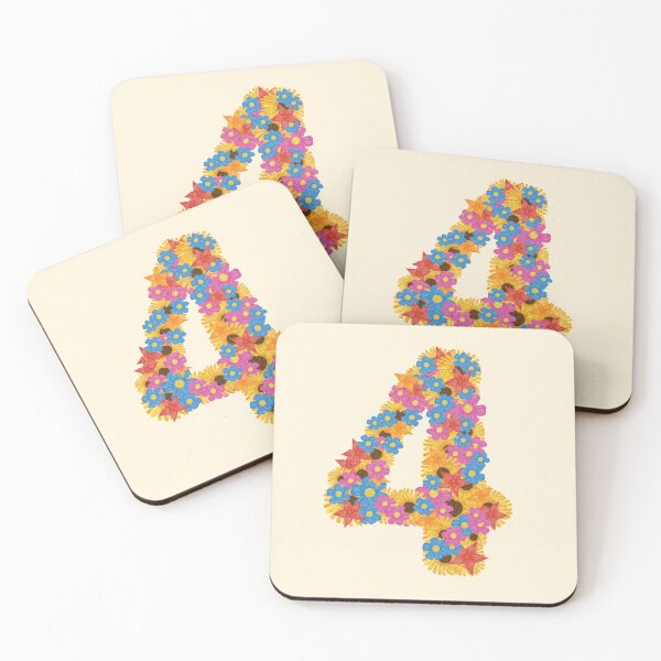 Item preview, Four / Number Four  /  4 / Numbers / Kindergarten / Preschool / Back To School designed and sold by Naglaa Store.
