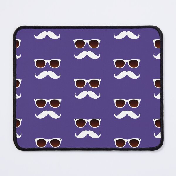 Item preview, White with Brown Glasses and Mustache on Transparent Background designed and sold by sAInne22.