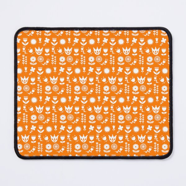 Item preview, Flower Silhouette - Orange and White pattern designed and sold by LaBelleMaison.