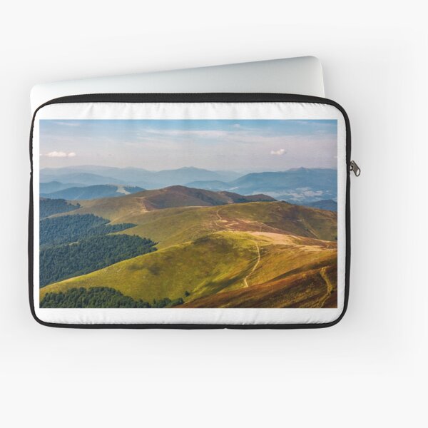 path through the mountain ridge in summer Laptop Sleeve