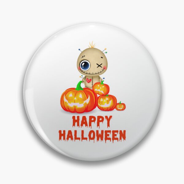 Artikelvorschau, Happy Halloween Voodoo Doll & Scary Pumpkins Design entworfen und verkauft von WBP Mart.