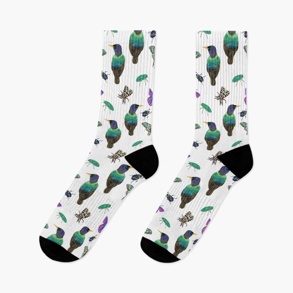 Item preview, Starling sparkle. Starlings, beetles, butterflies and moths, white background designed and sold by Naty Design Prague.