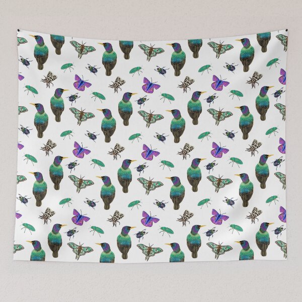 Item preview, Starling sparkle. Starlings, beetles, butterflies and moths, white background designed and sold by Naty Design Prague.