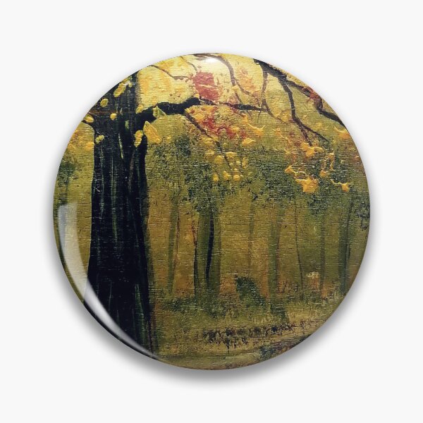 Item preview, landscape painting, autumn in the forest and an old tree painted on wood, designed and sold by Anke Franikowski.