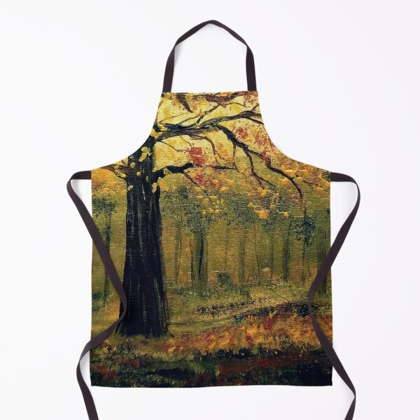 Item preview, landscape painting, autumn in the forest and an old tree painted on wood, designed and sold by Anke Franikowski.