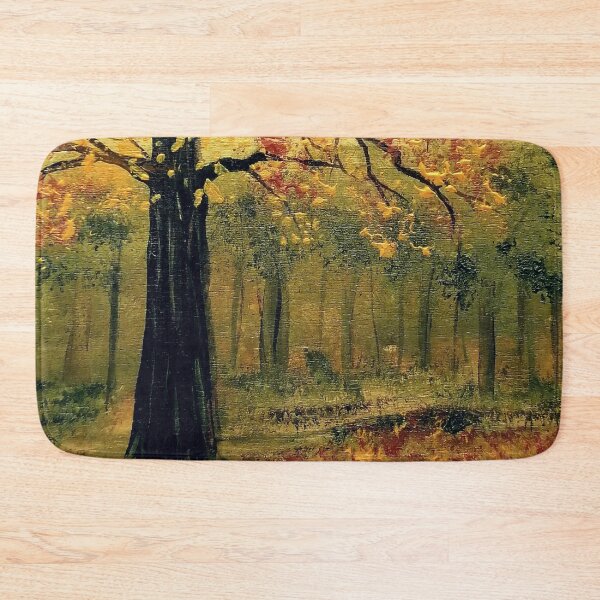 Item preview, landscape painting, autumn in the forest and an old tree painted on wood, designed and sold by Anke Franikowski.