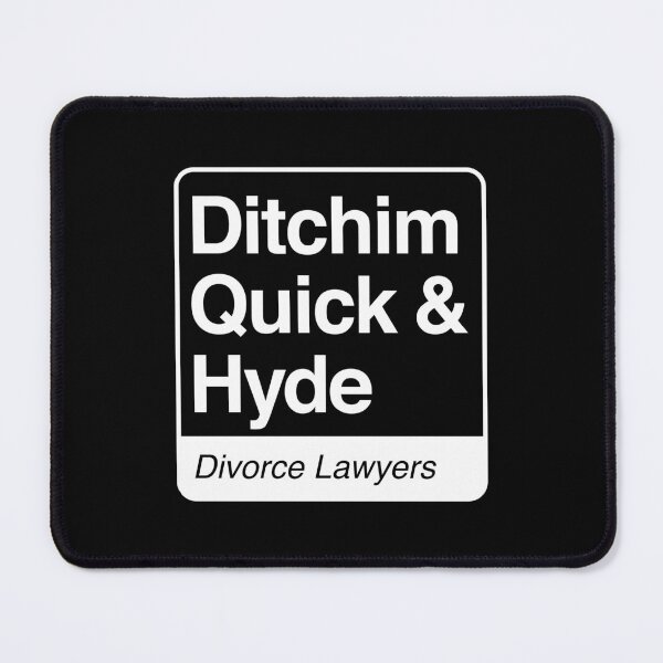Item preview, Ditchim, Quick & Hyde - Divorce Lawyers - white print for dark items designed and sold by robimerch.