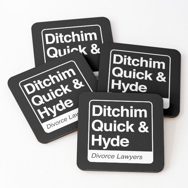 Item preview, Ditchim, Quick & Hyde - Divorce Lawyers - white print for dark items designed and sold by robimerch.