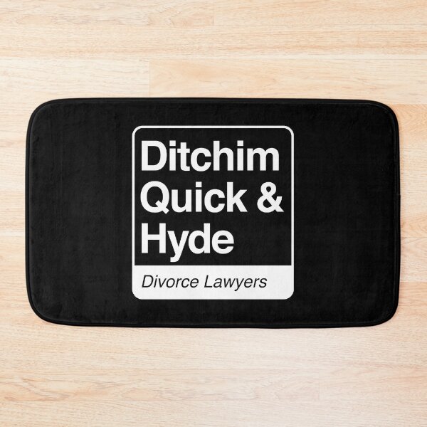 Item preview, Ditchim, Quick & Hyde - Divorce Lawyers - white print for dark items designed and sold by robimerch.