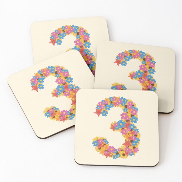 Item preview,  Three/ Number Three /  3 / Numbers / Kindergarten / Preschool / Back To School designed and sold by Naglaa Store.