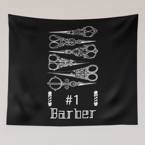 Item preview, 'Number One Barber' Old Victorian Scissors - Artistic Designs for T-shirts, stickers and other accessories designed and sold by Ridiculam Toga.