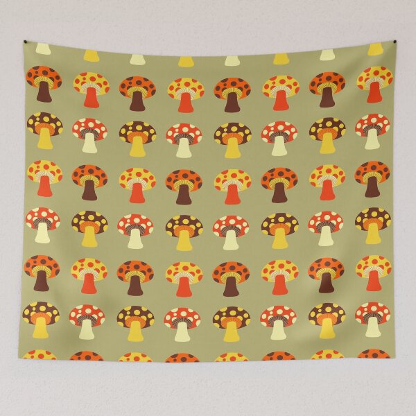 Item preview, Pretty mushroom pattern designed and sold by LaBelleMaison.