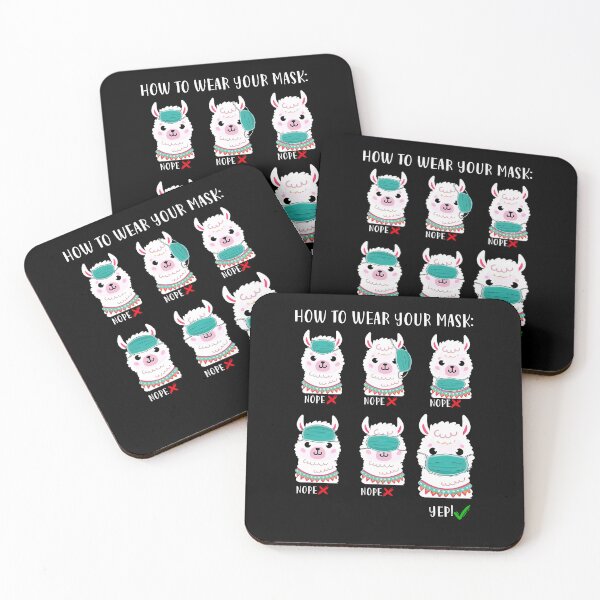Item preview, How To Wear Your Mask Llama Cute With Mask designed and sold by huftyjurigan.