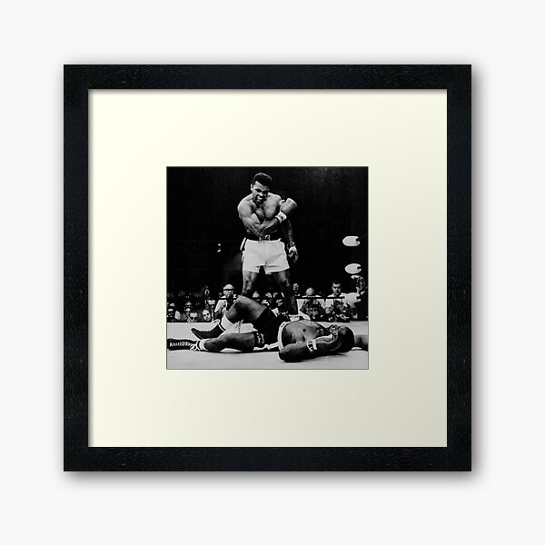 Muhammad Ali Knocks Out Sonny Liston Framed Art Print