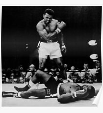 Póster Muhammad Ali noquea a Sonny Liston