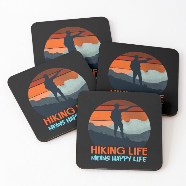 Item preview, HIKING LIFE MEANS HAPPY LIFE designed and sold by MJ96-PRO.