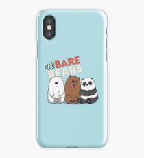 We Bare Bears Cartoon - Baby Bear Cubs - Grizz, Panda, Ice Bear - With Logo iPhone Case