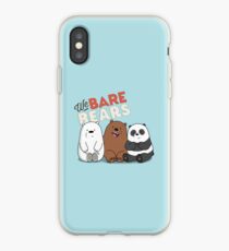 We Bare Bears Cartoon - Baby Bear Cubs - Grizz, Panda, Ice Bear - With Logo iPhone Case