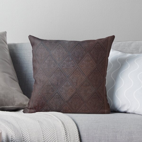 Old wall with pattern - by Brian Vegas Throw Pillow
