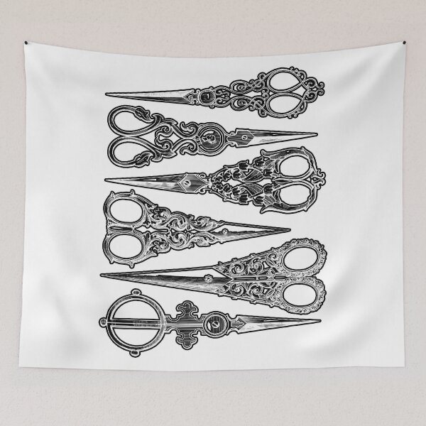 Item preview, Old Victorian Scissors - Artistic Designs for T-shirts, stickers and other accessories designed and sold by Ridiculam Toga.