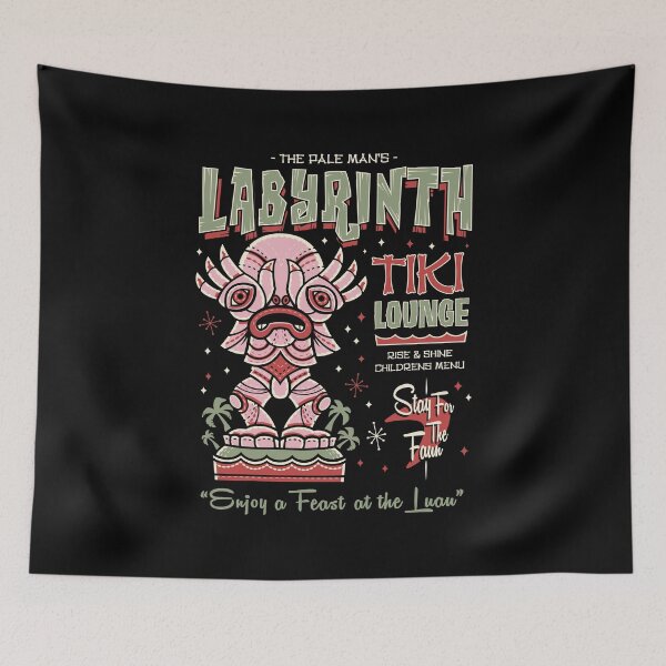 Item preview, Labyrinth Tiki Lounge - Creepy Cute Hawaii Vacation Horror designed and sold by Nemons.