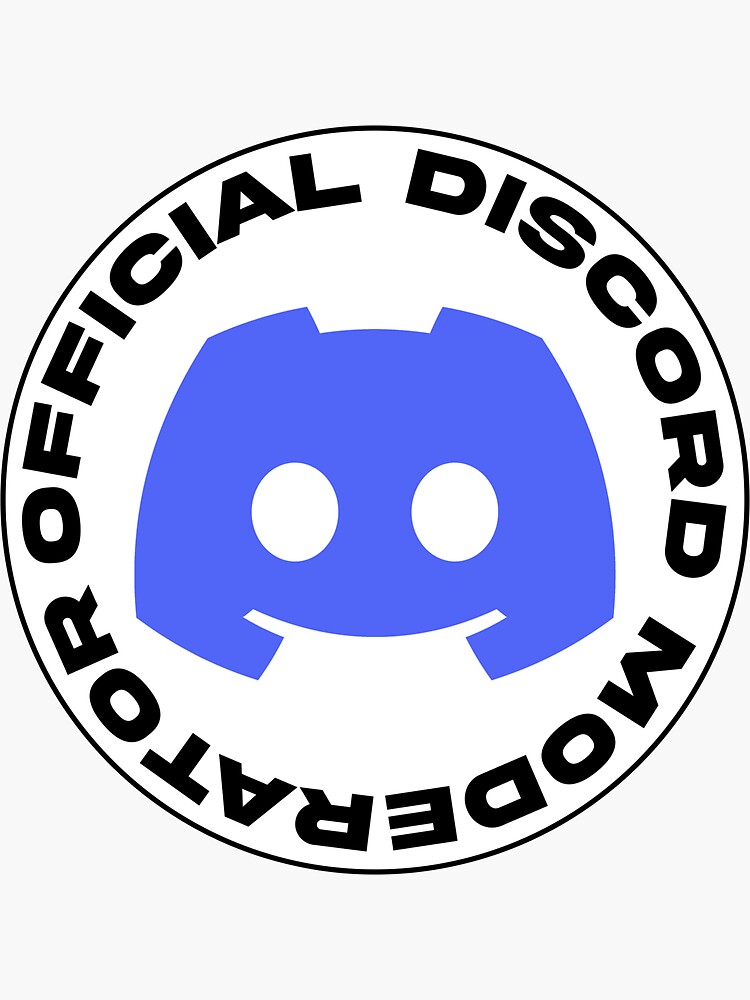 "Official Discord Moderator " Sticker for Sale by TrenderDesigns