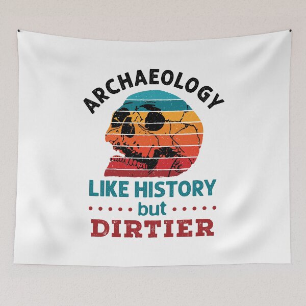 Item preview, Archaeology Like History But Dirtier Archaeologist Skull designed and sold by jaygo.