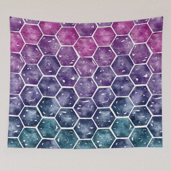 Item preview, Watercolour Galaxy Honeycomb designed and sold by RebeccaFlaherty.