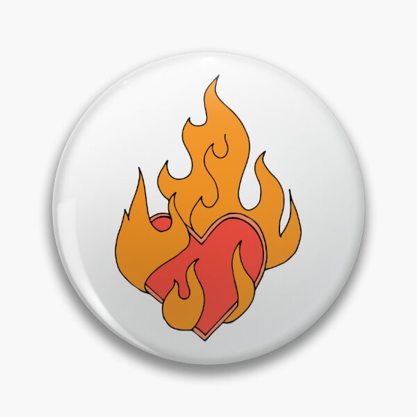 Item preview, Fire burning red heart  designed and sold by Mansn.