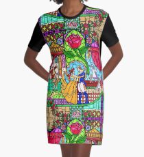 Patterns of the Stained Glass Window Graphic T-Shirt Dress