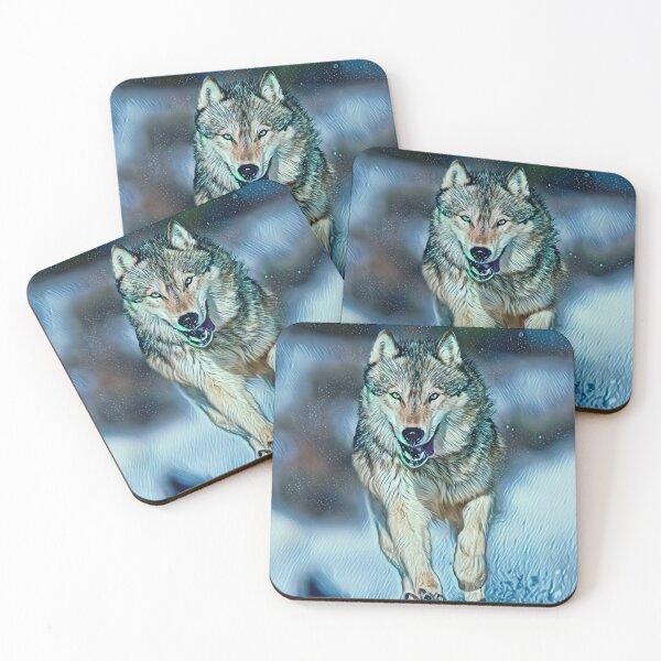 Item preview, Running wolf at night designed and sold by MagiLand ⭐⭐⭐⭐⭐.