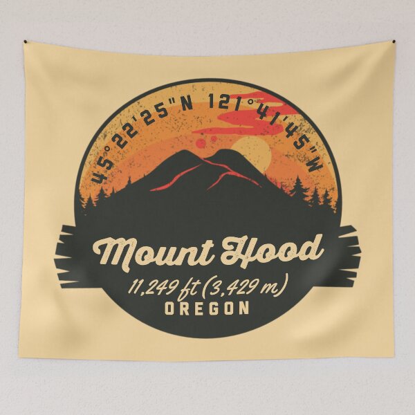 Item preview, Mount Hood Volcano Souvenir Badge Oregon designed and sold by mountainfad.