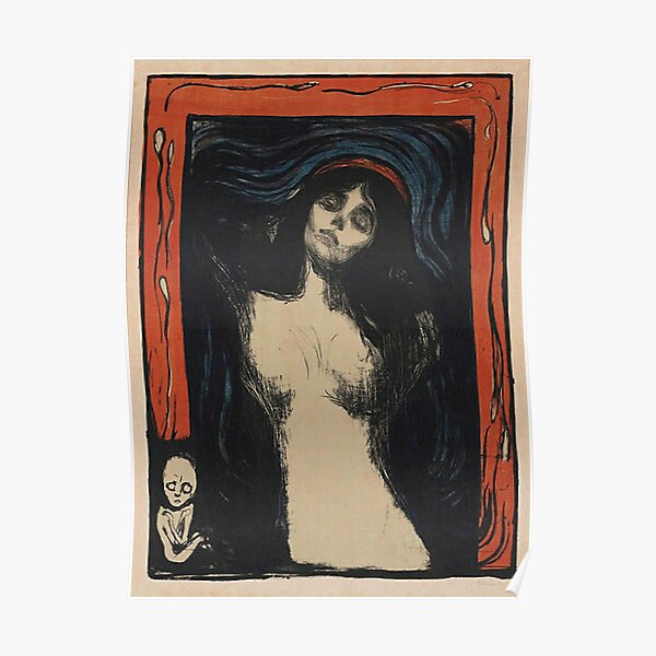 Edvard Munch - Madonna , artwork by Edvard Munch Poster