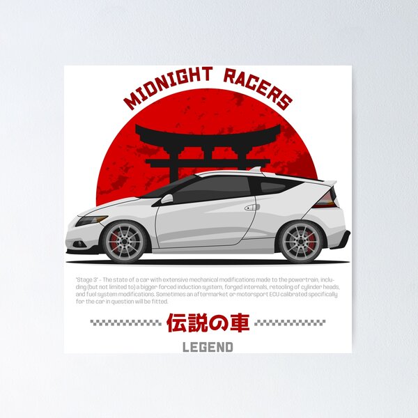 Tuner White CRZ JDM Poster by goldentuners