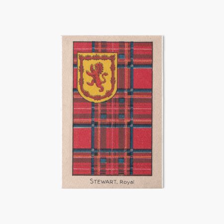 Royal Stewart Tartan Clan Plaid Red Green Blue Art Board Print
