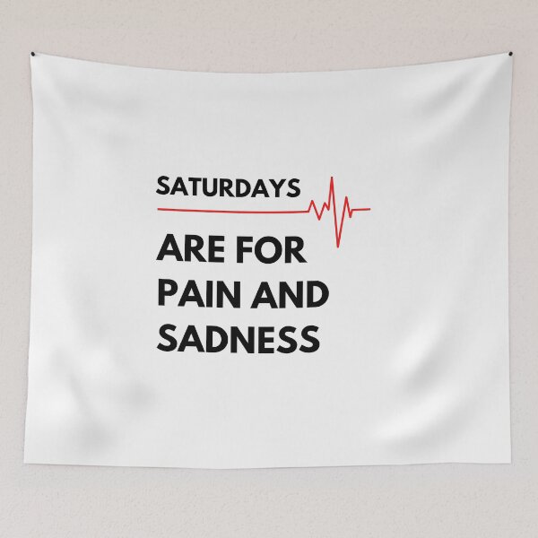 Item preview, Saturdays Are For Pain And Sadness Essential T-Shirt designed and sold by YouSsefHN05.