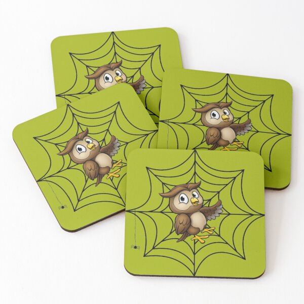 Item preview, Halloween Owly in cob web at night designed and sold by Benlaniboutique.