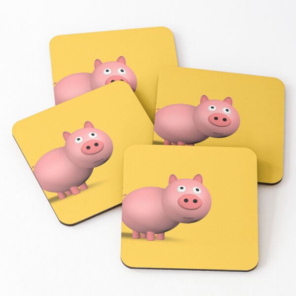 Item preview, 3d rendering of a cute little pig piggy bank designed and sold by graphic3000.