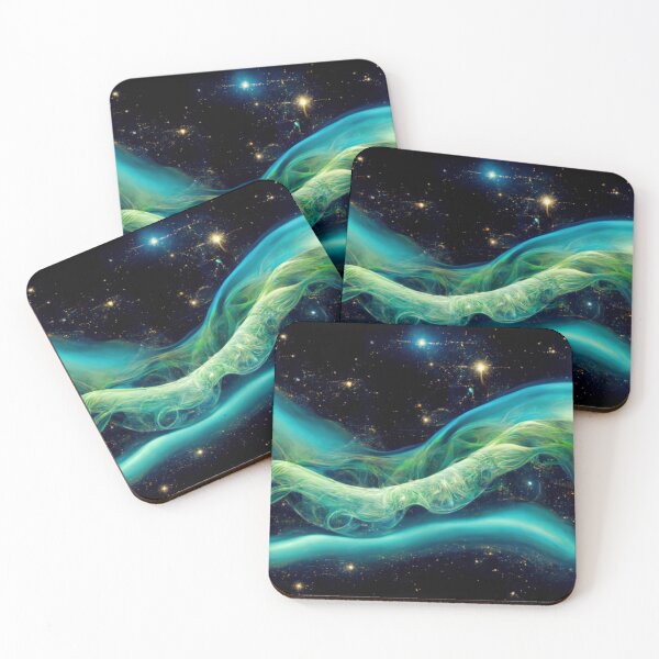 Item preview, Space abstract blue and greens designed and sold by RileyKyler.