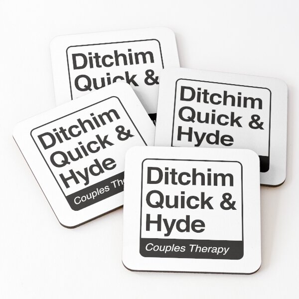 Item preview, Ditchim, Quick & Hyde - Couples Therapy - black print for light items designed and sold by robimerch.