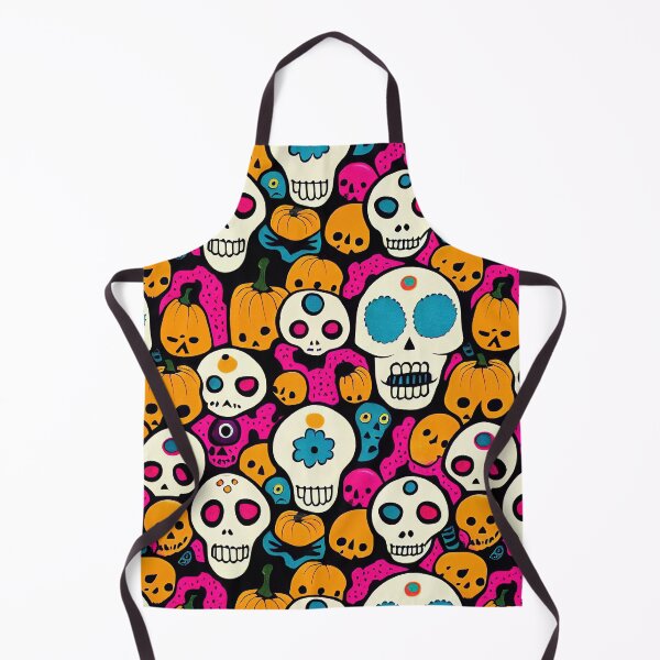 Item preview, Dia de los Muertos Skulls with Pumpkins Artwork designed and sold by KaladynDesigns.