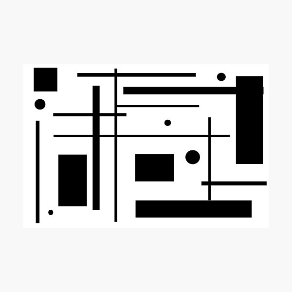 Black And White Abstract Photographic Print