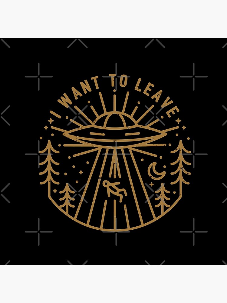 Thumbnail 2 of 2, Tote Bag, I Want To Leave designed and sold by rfad.