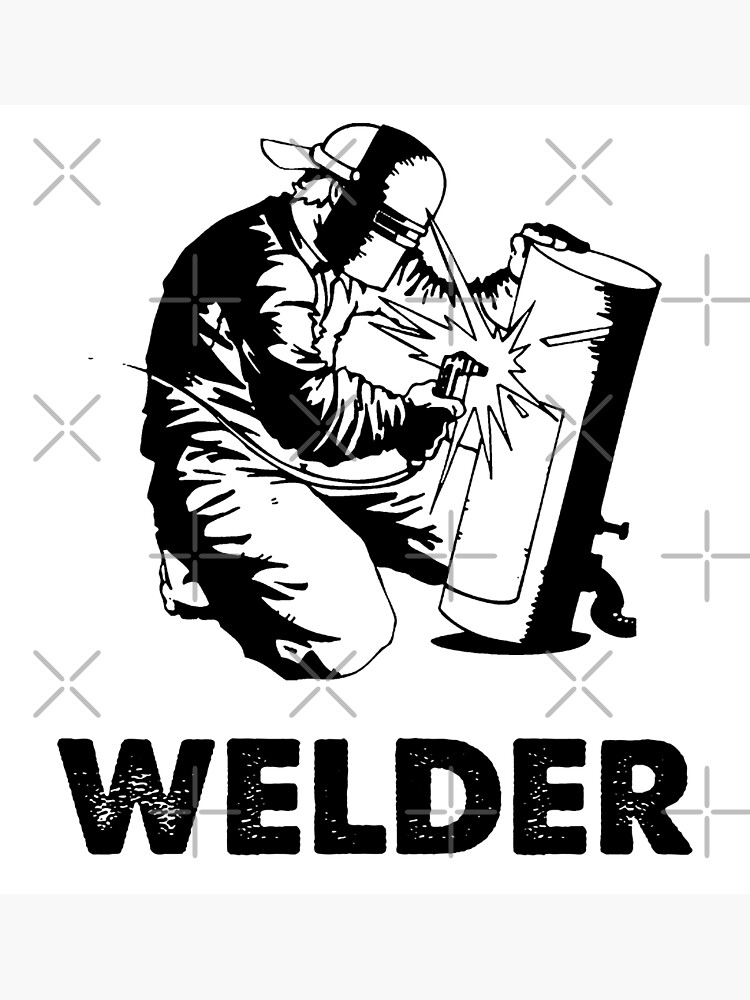 "Welder Vintage welding " Poster for Sale by Mansn Redbubble