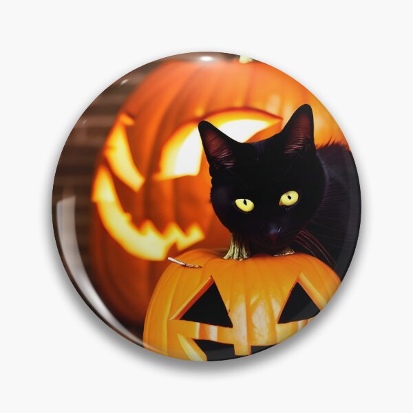 Item preview, Black Cat and Jack-o-Lantern designed and sold by jrk123.