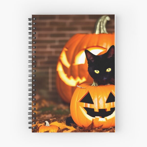 Item preview, Black Cat and Jack-o-Lantern designed and sold by jrk123.
