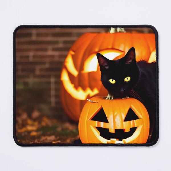 Item preview, Black Cat and Jack-o-Lantern designed and sold by jrk123.